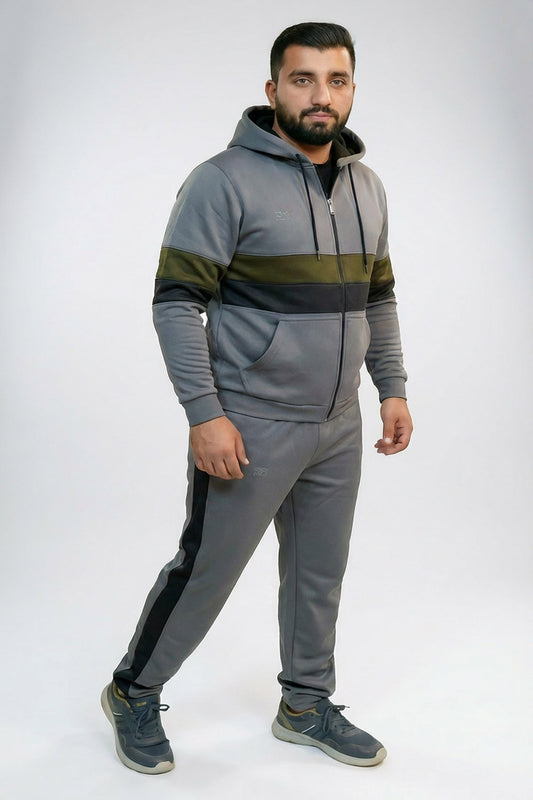 Modern Stylish Men’s Tracksuit for Everyday Wear - Gray